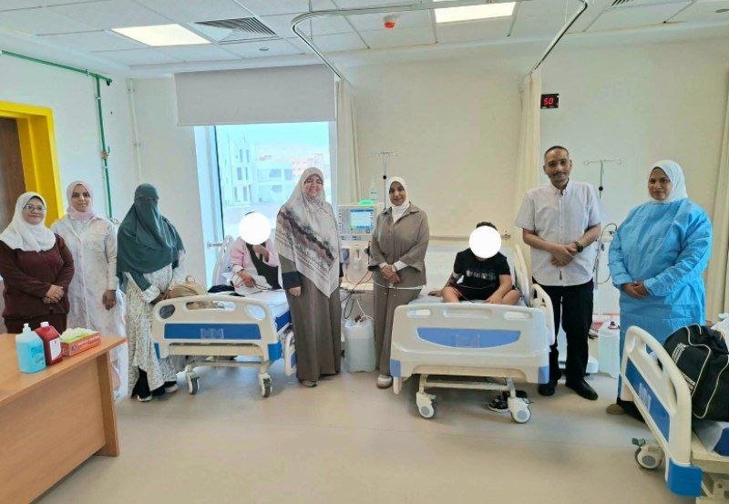 جانب من التجهيزات الطبية الحديثة داخل وحدة الغسيل الكلوي بمستشفى شفا الأطفال لدعم الأطفال مرضى الفشل الكلوي.