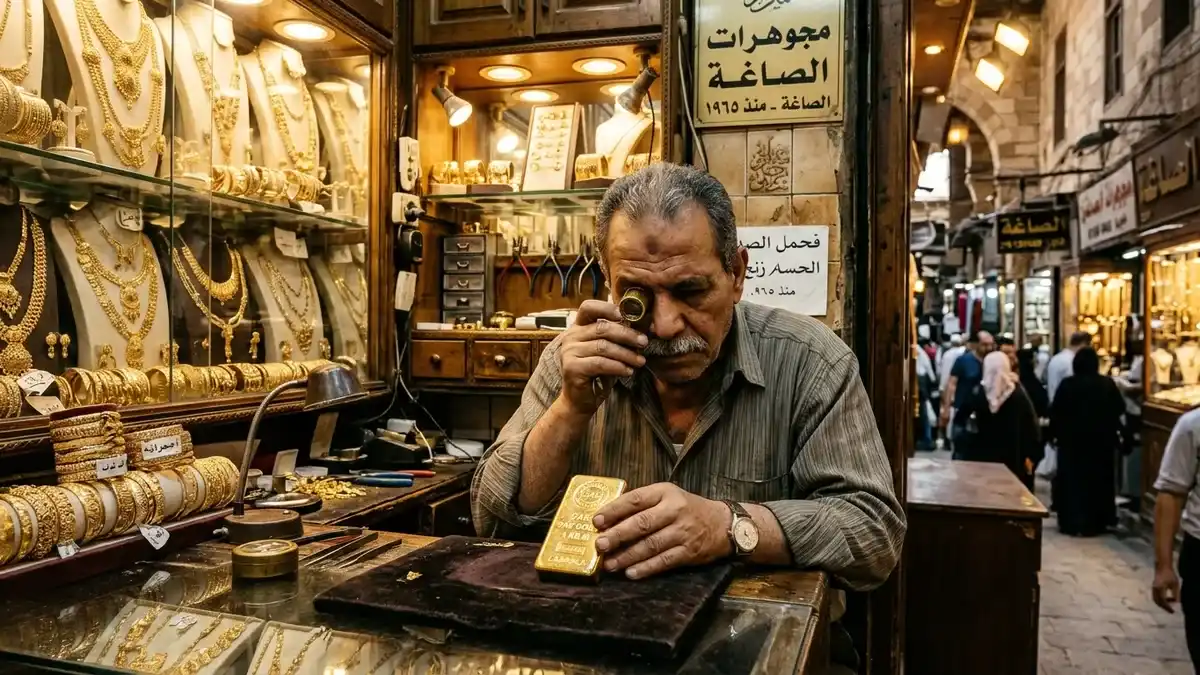 سعر الذهب اليوم في مصر وعرض المشغولات والسبائك في محلات الصاغة