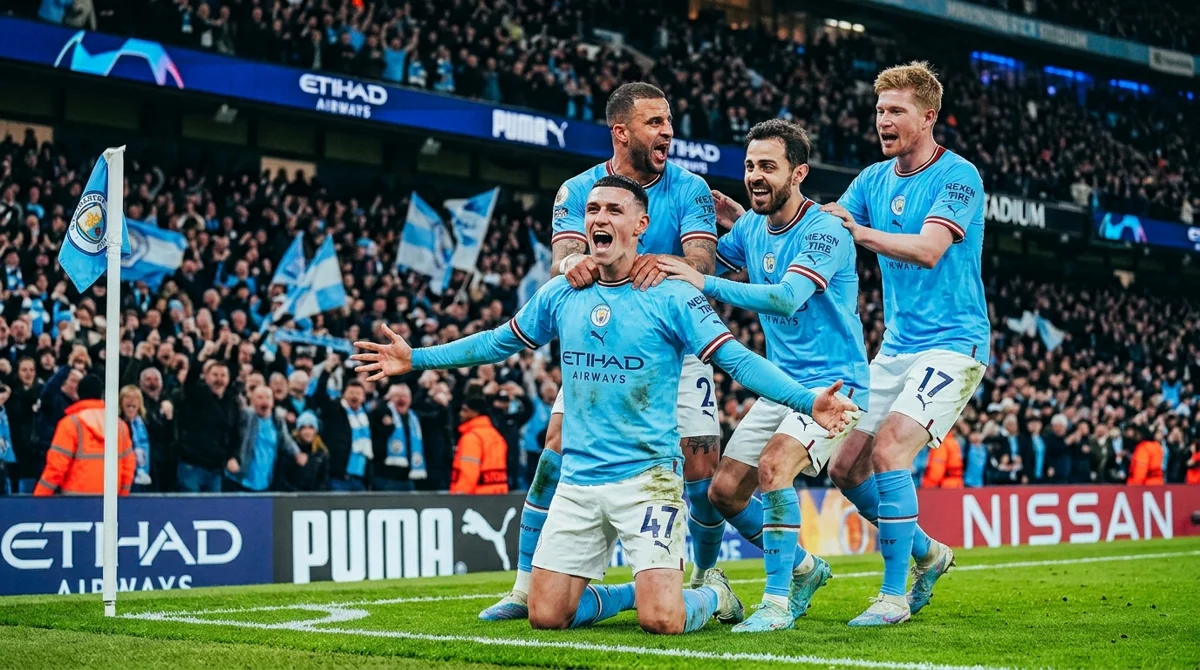 مباراة مانشستر سيتي وأيك هاتريك فيل فودين