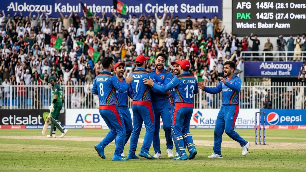 Team celebration and crucial wickets led by Ijaz Ahmadzai