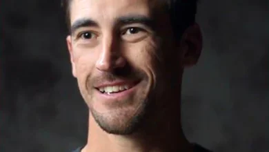 Australian fast bowler Mitchell Starc in match action 2026