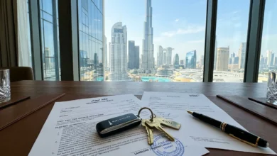 Official Eviction Notice in UAE legal document and tenancy contract 2026