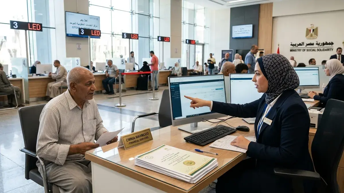 مكتب التضامن الاجتماعي لخدمة مستفيدي معاش تكافل وكرامة