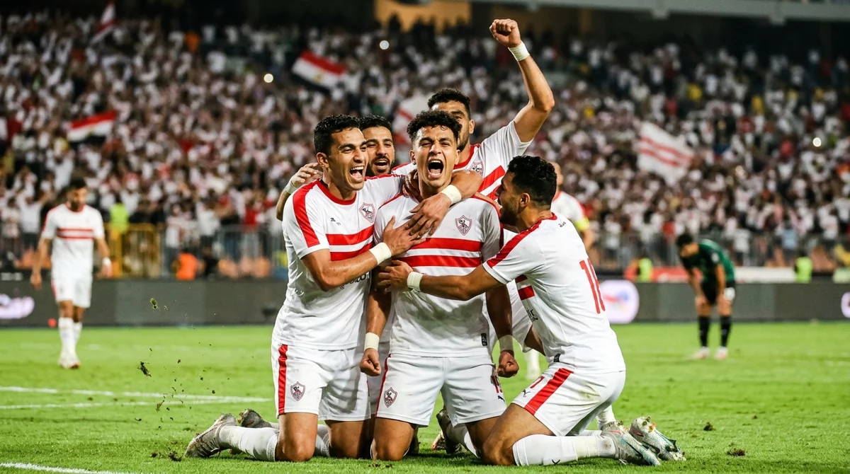 مباراة الزمالك وبترول أسيوط احتفالات الهدف